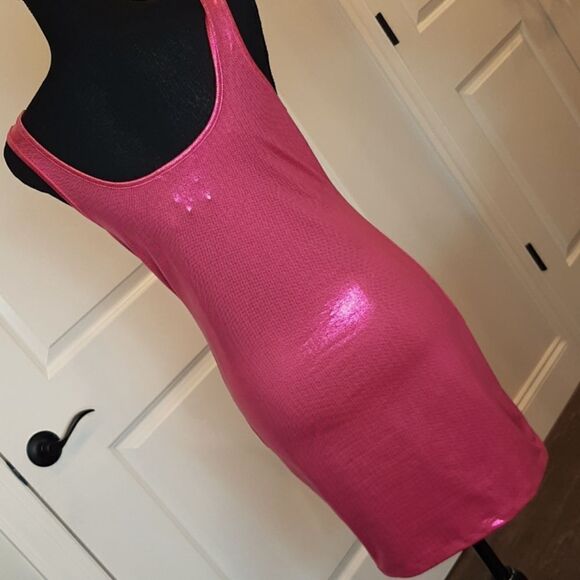 Forever 21 Shiny Pink Dress - Picture 4 of 13